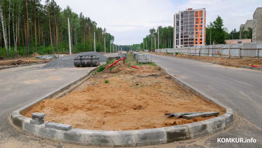 Май 2026, Бобруйск. Строительство нового участка улицы Ульяновской.
