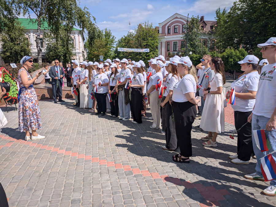 24.06.2026. Площадь Победы. В Бобруйске встретили участников проекта «Дорогами памяти и славы».