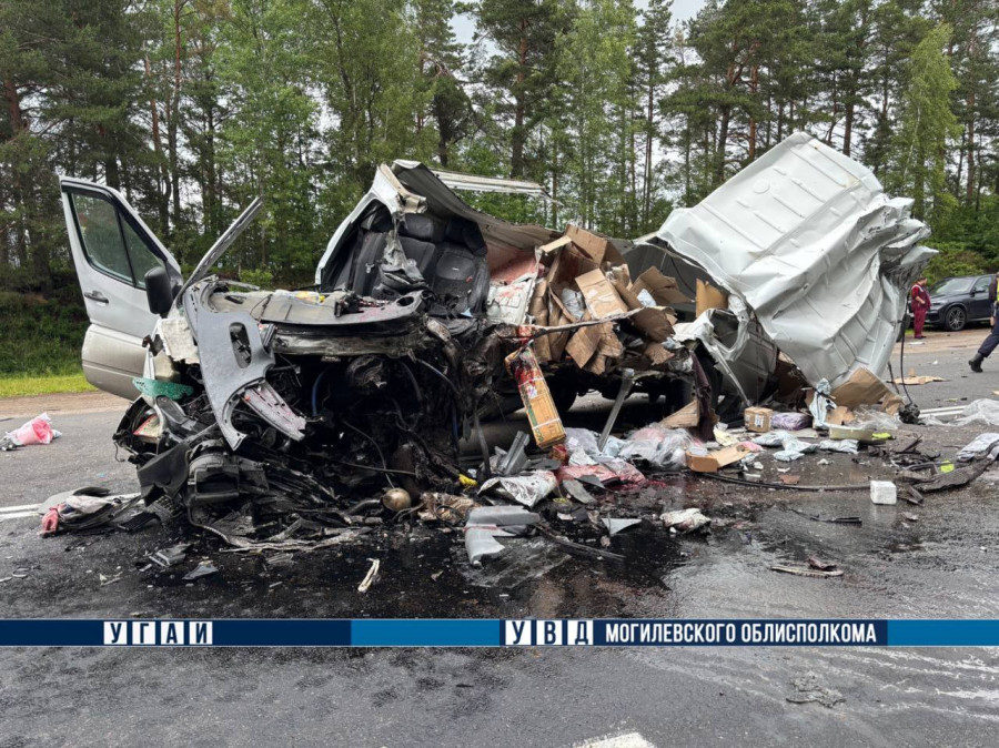 13 июня 2026 года. Смертельное ДТП на 57-ом километре автодороги Р-43 вблизи агрогородка Речица в Чериковском районе. Фото: УВД Могилевского облисполкома.