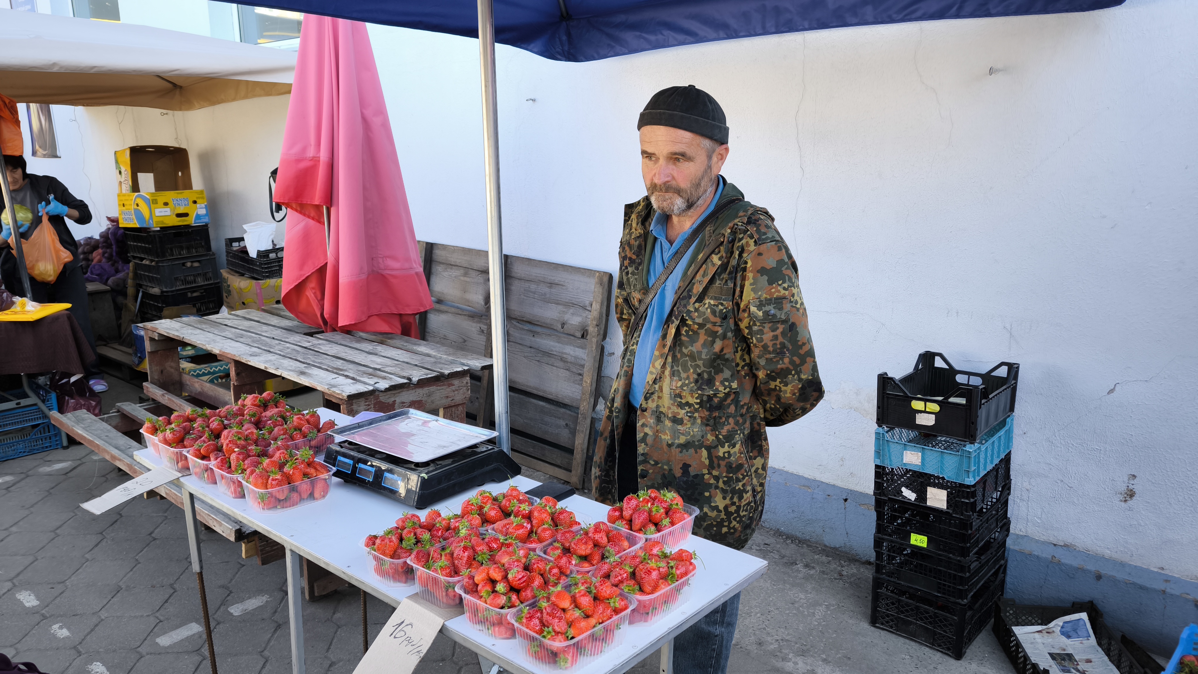 2.06.2026. Бобруйск. Рынок «На Красноармейской», начало клубничного сезона.