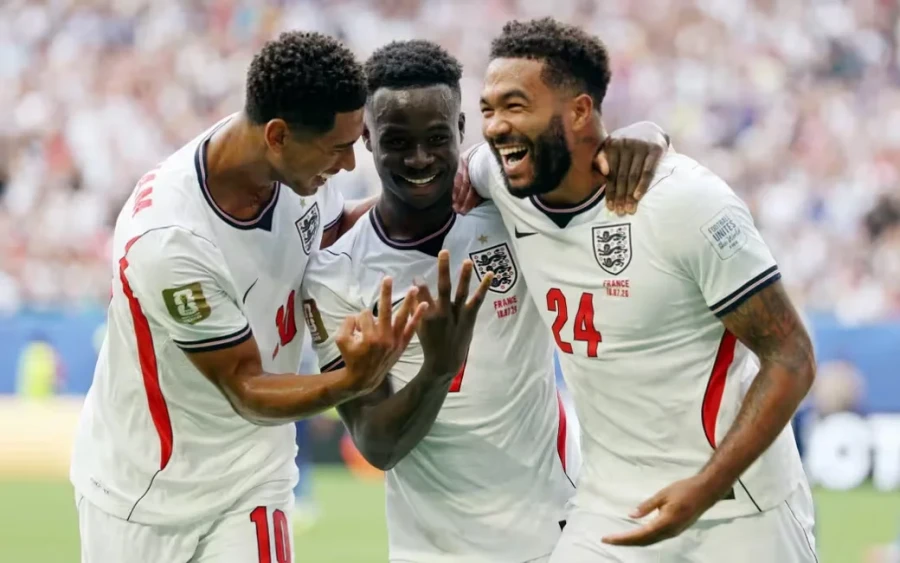 18.07.2026. Кубок мира по футболу, матч за 3-е место Франция–Англия. Букайо Сака оформляет хет-трик. Фото Getty Images.