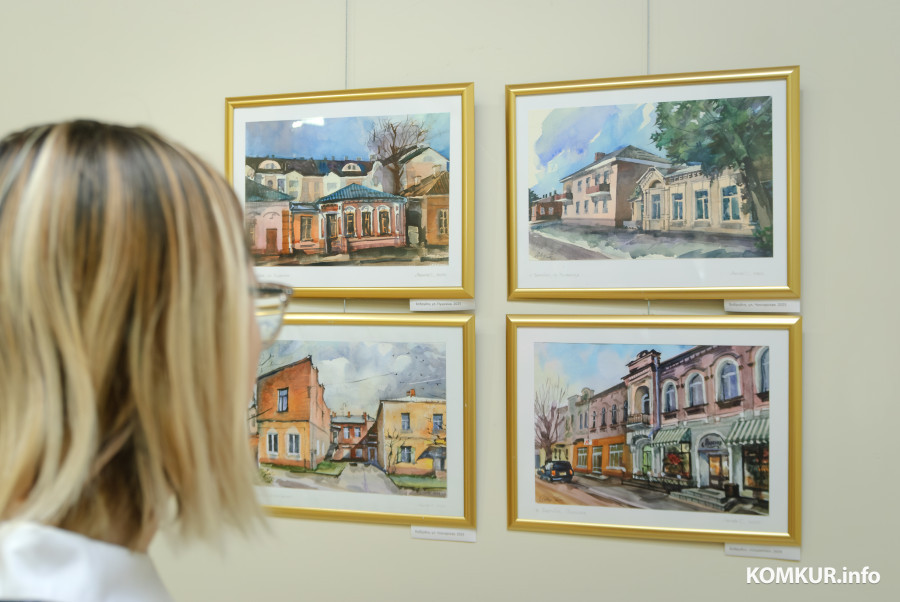 10.07.2026. Бобруйский художественный музей. Выставка акварели «Городской пейзаж» Сергея Леонова, бывшего начальника отдела архитектуры и градостроительства Бобруйского горисполкома и главного архитектора города.