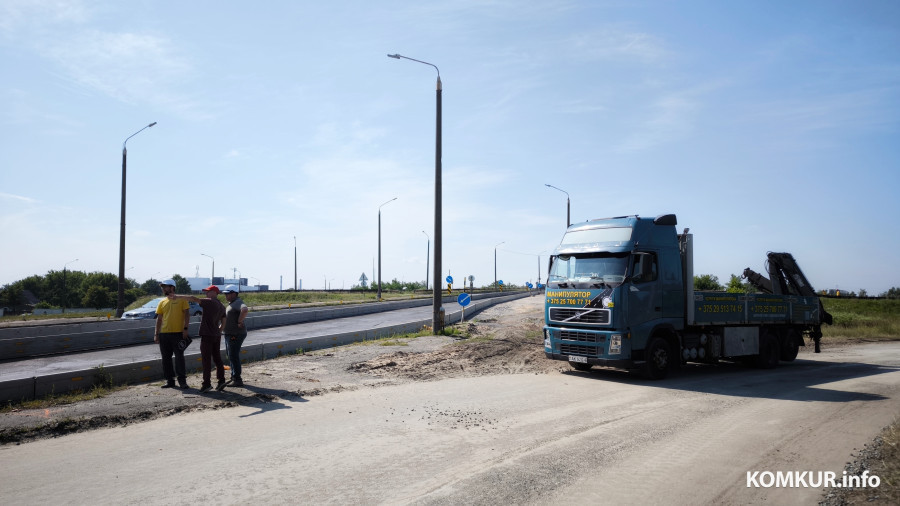 14.07.2026. Бобруйск. Переброска движения на северную сторону путепровода по улице Крылова.