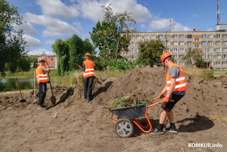12.08.2026. Интернациональная улица. Благоустройство территории вокруг озера Шаманка