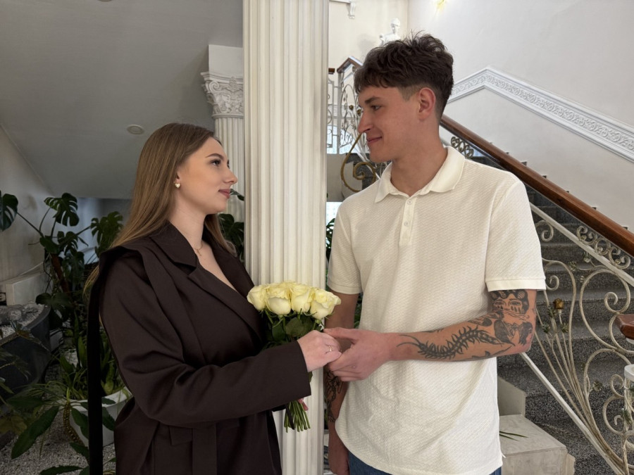 27.03.2026 г. Могилев. ЗАГС. Молодожены недели: Виолетта и Ростислав Космачевы.