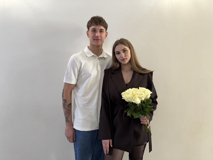 27.03.2026 г. Могилев. ЗАГС. Молодожены недели: Виолетта и Ростислав Космачевы.