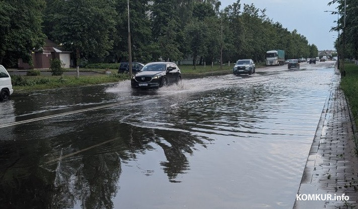 В Бобруйске ожидали жару, а получили бурю, с грозой и сильным ветром