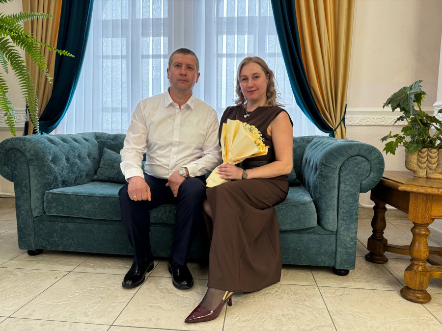 24.04.2026 г. Могилев. ЗАГС. Свадебная пара недели: Наталья Таирова и Юрий Иванчиков.