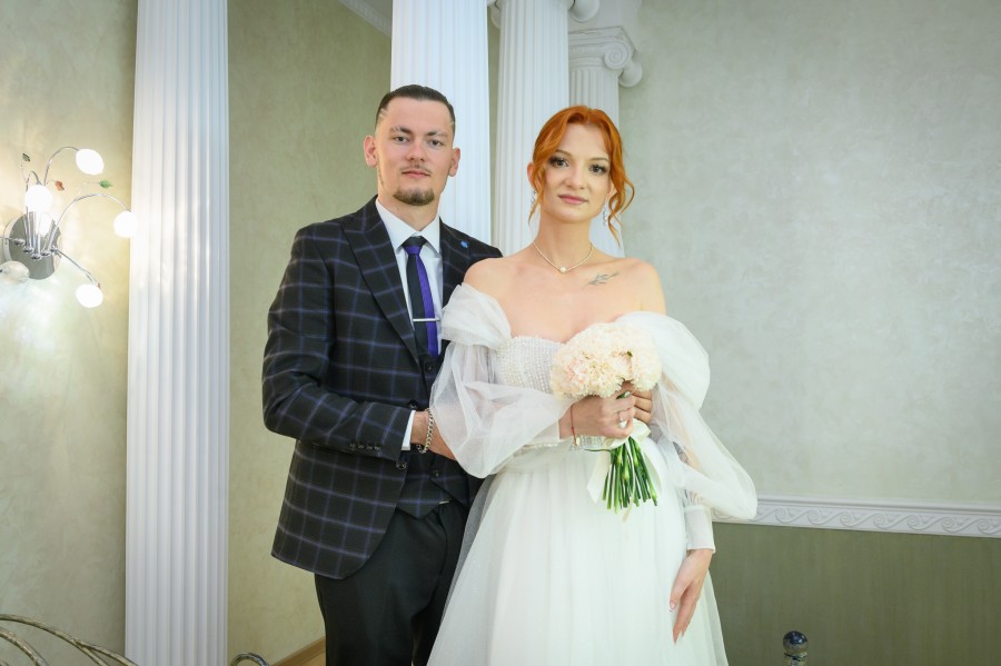 20.06.2025. Отдел ЗАГС Бобруйского горисполкома. Свадебная пара. Анастасия и Михаил