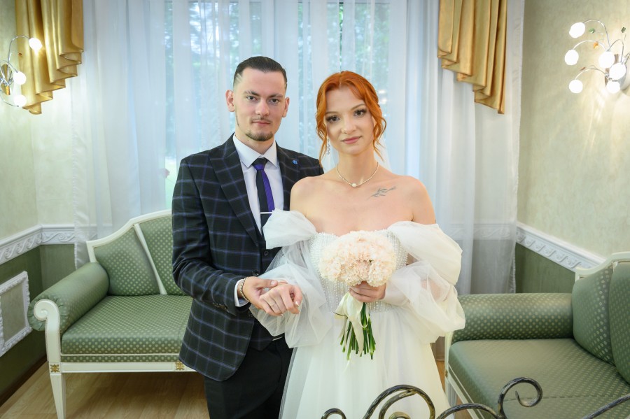 20.06.2025. Отдел ЗАГС Бобруйского горисполкома. Свадебная пара. Анастасия и Михаил