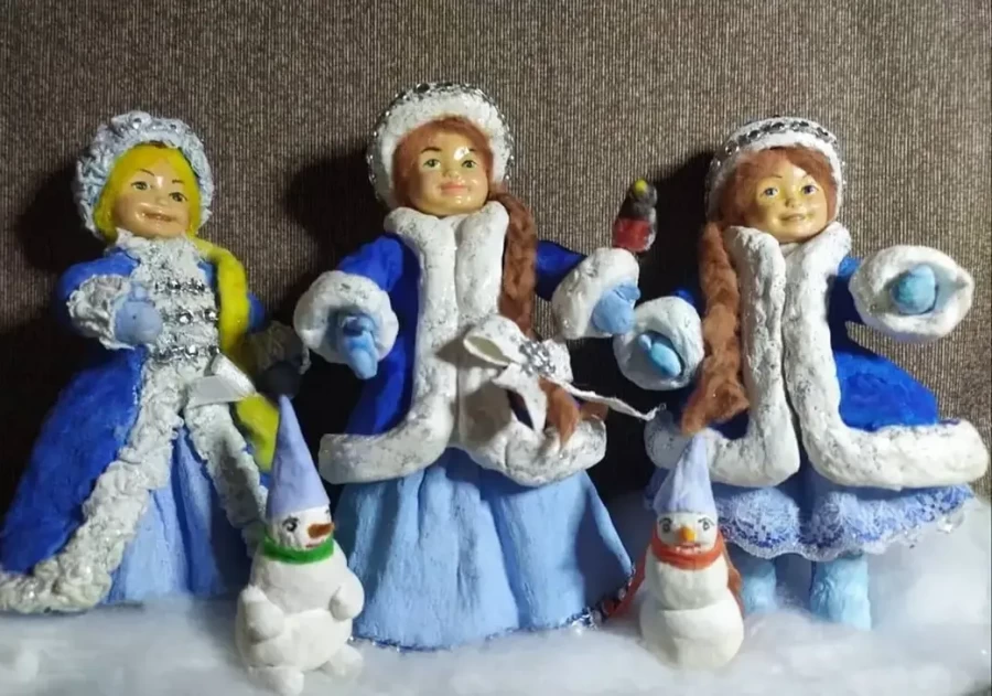 Игрушки из ваты, сделанные руками мастерицы Валентины Володько.